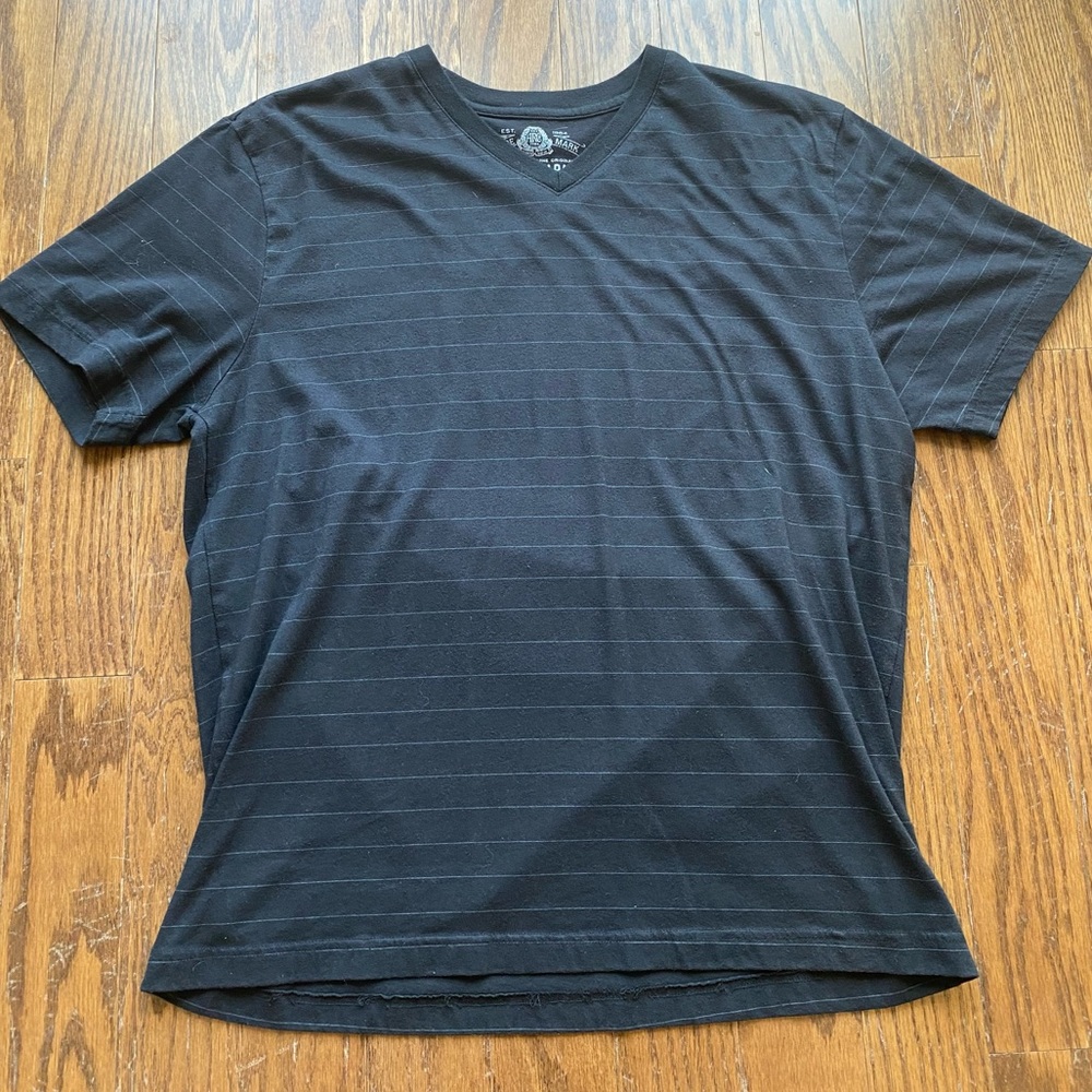 Men’s Striped V Neck T Shirt